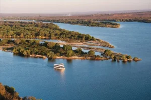 sunset cruise on the Zambezi River